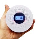 LCD CO Smoke Detector Live Human Voice Alarm Carbon Monoxide Leakage Sensor High Reliability