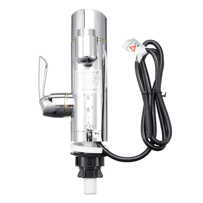 220V 3000w Bathroom Kitchen Electric Faucet Tap Instant Hot Cold Water Heater