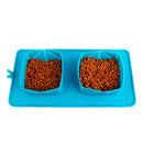 Foldable Pet Dogs Cat Water Food Feeder Double Outdoor Travel Pet Bowl Dish Silicone