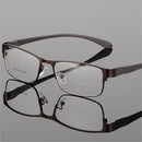 Fashionable Light Slim Eye Glasses Frame Metal Full Rim Frame Rx Prescription Lens for Men and Women