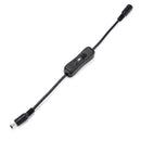 LUSTREON 5.5X2.1mm DC Power Plug Connector Switch Cable for 5050 3528 LED Strip Light 30cm