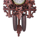 Maple Leaf Black Forest Home Cafe Art Chic Swing Vintage Cuckoo Wall Clock