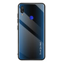 Bakeey Gradient Striped Shockproof Tempered Glass&Soft TPU Protective Case For Xiaomi Redmi Note 7 / Redmi Note 7 Pro