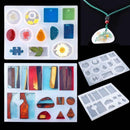 83pcs DIY Silicone Casting Molds Tools Jewelry Pendant Resin Mould Set with Bag