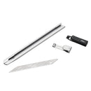 Deli 2034 Small Utility Cutter Metal Paper Cutter 30 carving Blade Hand Craft Paper Leather Cloth Cutter Art Work Cutting tools