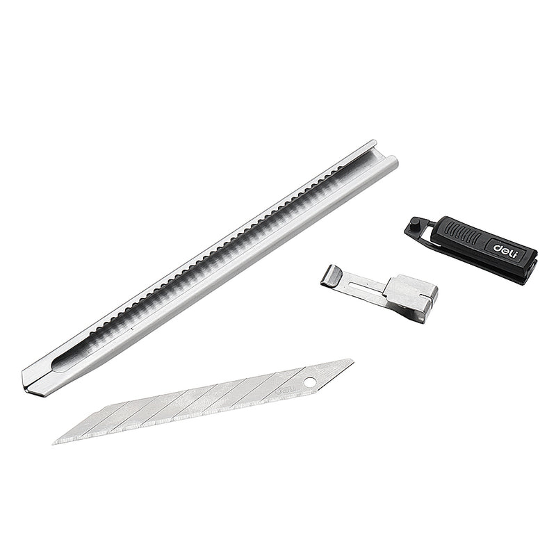 Deli 2034 Small Utility Cutter Metal Paper Cutter 30 carving Blade Hand Craft Paper Leather Cloth Cutter Art Work Cutting tools