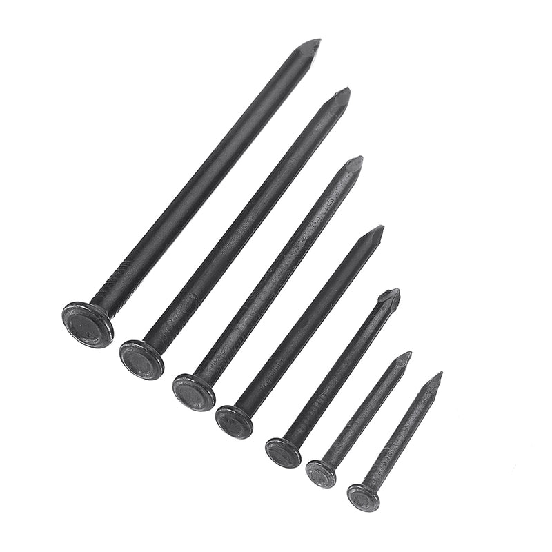 90Pcs Black Iron Point Tip Wall Cement Nails Wood Nail Set 3/4/5/6/7/8CM