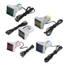 Mini Crystal Film Square LED Digital Thermometer Signal Light AC 50-380V 220V Temperature Meter Indicator Range -20-200 with 1m Sensor