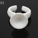 10Pcs White Plastic Ring Ink Tattoo Cups Tattoo Supplies Permanent Makeup