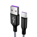 Bakeey 5A Type C Nylon Braided Fasting Charging Data Cable For Xiaomi Mi8 Mi9 HUAWEI P20 P30 S9 Note S10 S10+