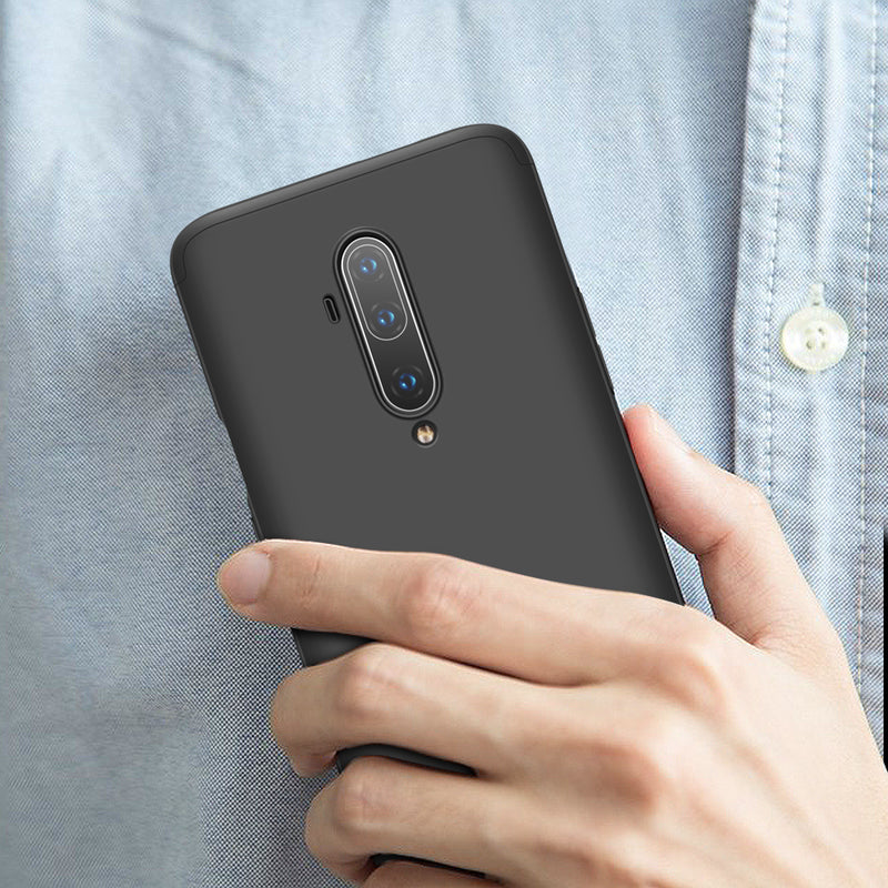 For OnePlus 7T Pro Case Bakeey Double Dip 360 Hard PC Full Cover Shockproof Protective Case