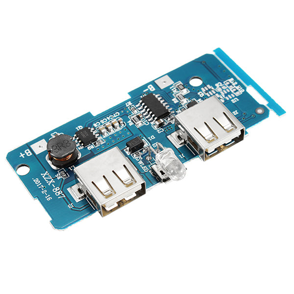 5pcs 3.7V To 5V 1A 2A Boost Module DIY Power Bank Mainboard Built In 18650 Lithium Battery