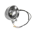 Black / Chrome LED Motorcycle Bullet Headlights High/Low Beam Head Light Lamp
