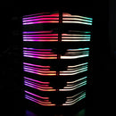 Coolmoon 6PCS 12cm Multilayer Backlit RGB Cooling Fan with IR Controller for Desktop PC