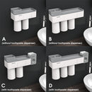 Bakeey Automatic 2/3Cup Magnetic Toothbrush Holder Cups Wall Mount Stand Bathroom Tools No Punching