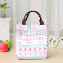 Woman Hand-held Lunch Tote Bag Travel Picnic Cooler Insulated Handbag Waterproof Storage Containers