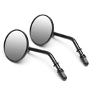 Pair Round 3inch Motorcycle Mirrors Black For Harley Davidson Ryca