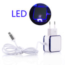 Bakeey 3.1A Dual Micro USB Port LED Fast Charging EU Plug Adapter Charger for Xiaomi HUAWEI Honor HTC