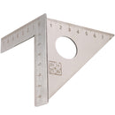 Stainless Steel Woodworking Ruler Square Layout Miter Triangle Rafter 45 Degree 90 Degree Metric Gauge Measuring Tools