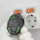 MESTEK ST02D Socket Tester Voltage Test Socket Detector EU Plug Ground Zero Line Plug Polarity Phase Check Breaker Finder