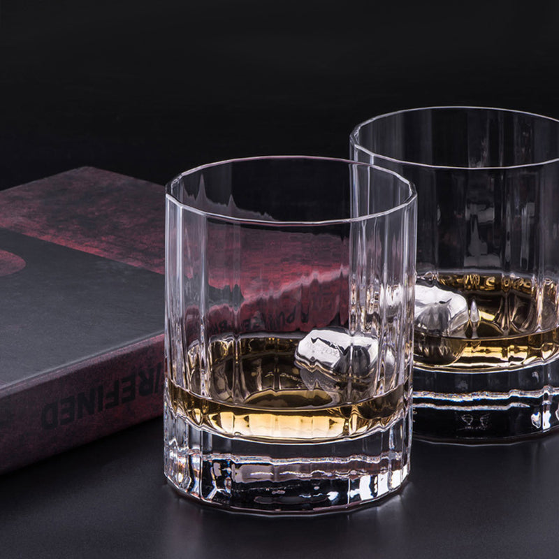 Circle Joy CJ-JB03 2PCS / Set Whiskey Glass 335ml Lead-free Crystal W-ine Glass Water Cup Driking Tools