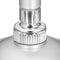 6''  Bathroom Sprayer Round Polished 360 AdjustableTwo Pole Rainfall Shower Head