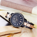 SKENGKE SK K0075 Fashion Women Crystal Ladies Dress Stainless Steel Quartz Watch