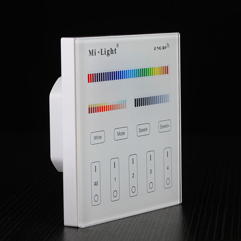 Mi Light T4 4-Zone RGB+CCT Smart Panel RF Controller For LED Strip Light Lamp Bulb AC110/220V