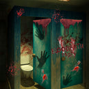 Miico FX64113 Halloween Bloody Handprint Sticker Horror Sticker Art Wall Stickers