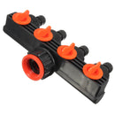 1/2 Inch 4 Way Splitter Garden Water Hose Tap Internal Thread Quick Connector