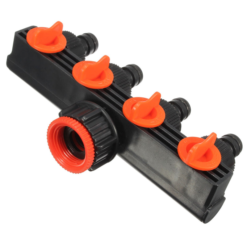 1/2 Inch 4 Way Splitter Garden Water Hose Tap Internal Thread Quick Connector