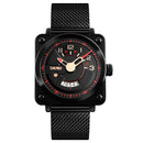 SKMEI 9172 Men Watch Fashion Square Dial Milanese Strap Male Quartz Wrist Watch