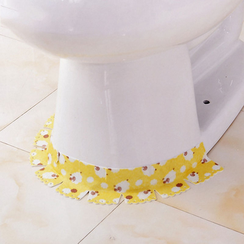 Honana TS-74 Creative Cartoon Toilet Base Sticker Waterproof Anti-fouling Animals Colorful Stickers