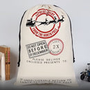 Santa Sack Canvas Bag Party Christmas Candy Bags Xmas Decorations for Kids Gift