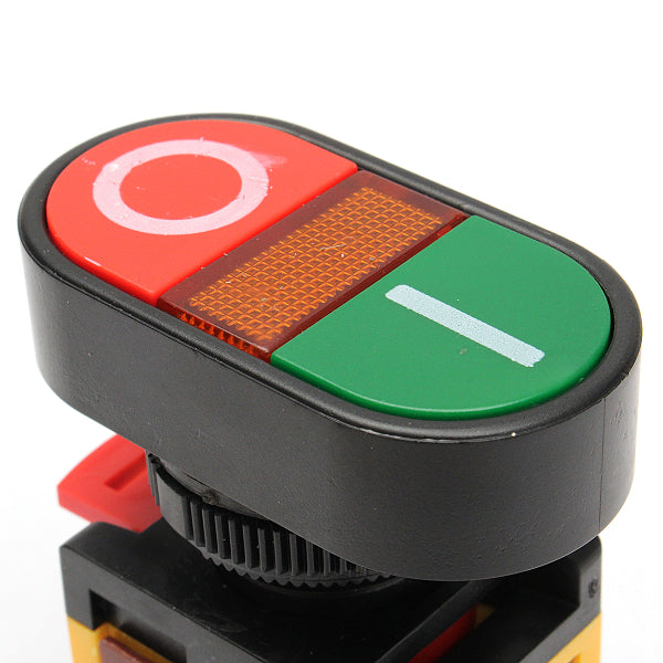 220V Red Green Power ON/OFF Start Stop Push Button Light Indicator Switch