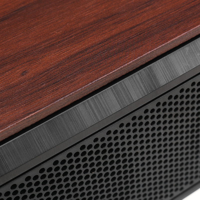 LEnRuE V2200 Wooden Mini Computer Speaker 2.0 Stereo Bass Double Desktop Speakers