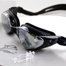 Electroplated Myopia Goggles Waterproof Anti Fog Anti-UV Wearable Swimming Glasses