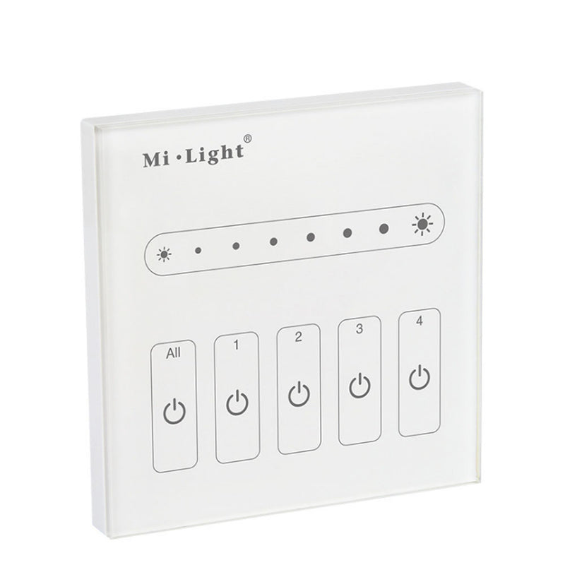 Milight L4 AC100-240V to 0-10V 4 Channel Touch Panel Single Color LED Strip Light Dimmer Controller