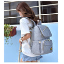 Waterproof Diaper Bag Mummy Bag Baby Care Bag Outdoor Traveling USB Backpack