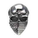 Fashion Titanium Steel Men's Ring Skull and Flag Personality Finger Ring