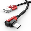 FLOVEME 2.4A 90 Degree Micro USB Fast Charging Data Cable 1M For Samsung S7 S6 Xiaomi Redmi Note 5