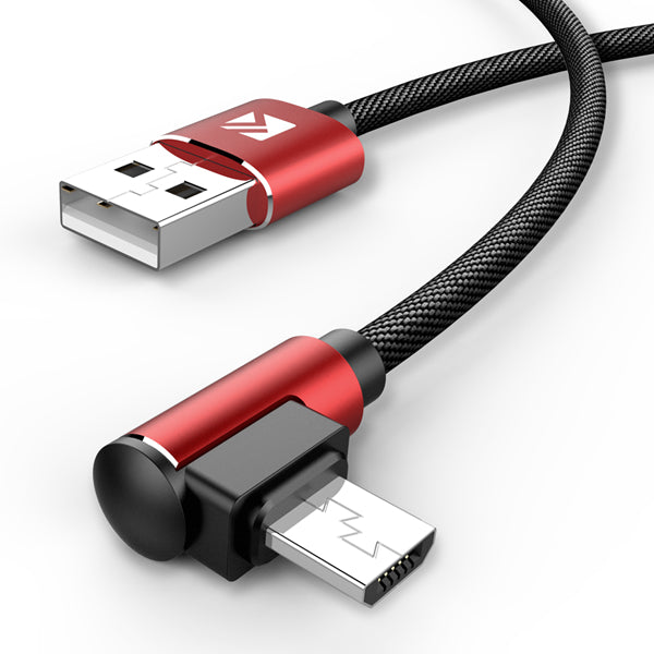 FLOVEME 2.4A 90 Degree Micro USB Fast Charging Data Cable 1M For Samsung S7 S6 Xiaomi Redmi Note 5