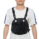 Nylon Radio Walkie Talkie Chest Pocket Harness Bags Backpack Holster Vest Pack