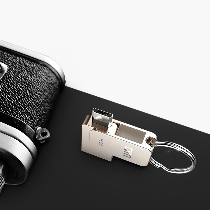 DM Metal 8GB 16GB 32GB Micro USB OTG USB 2.0 U Disk Flash Drive for Samsung Mobile Phone PC