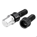 M14 x 1.25 Wheel Locking Bolts Lug Nut Black + Key For BMW Mini R50 R52 R53
