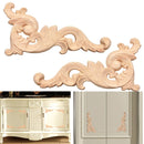 Wood Carving Decal Corner Frame Wall Door Decoration for Home Furniture