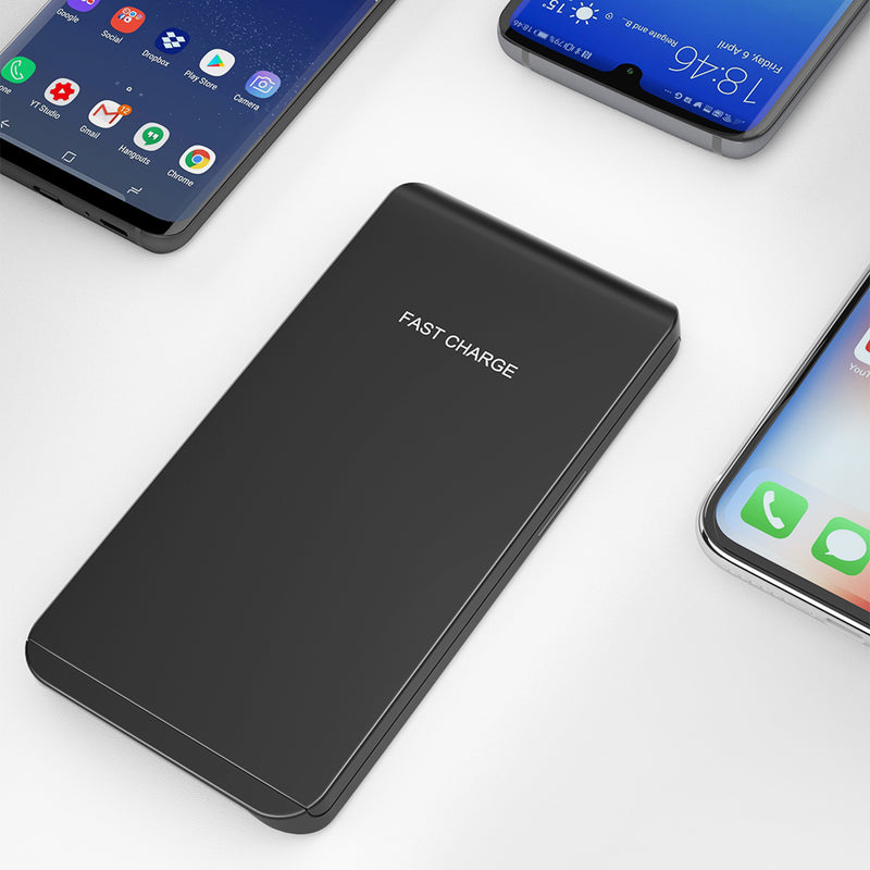 Essager 10W Foldable Fast Charging Wireless Charger Pad Phone Holder For iPhone X XR XS Max Xiaomi Mi8 Mi9 Pocophone S9 S10 S10+