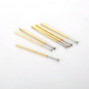 P100-H2 Spring Test Probe Length 33.35mm With Sharp Angle Needle Head Brass Electrical Instrument Tool For Test Circuit Board