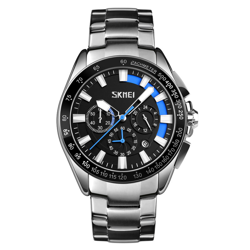 SKMEI 9167 Multi-function Fashion Men Watch Stopwatch Date Display Sport Quartz Watch