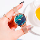 GAIETY G574 Colorful Rose Gold Steel Band Ladies Wrist Watch Ultra Thin Quartz Watch